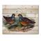 Designart - Vintage Birds In The Wild VII - Traditional Print on Natural Pine Wood